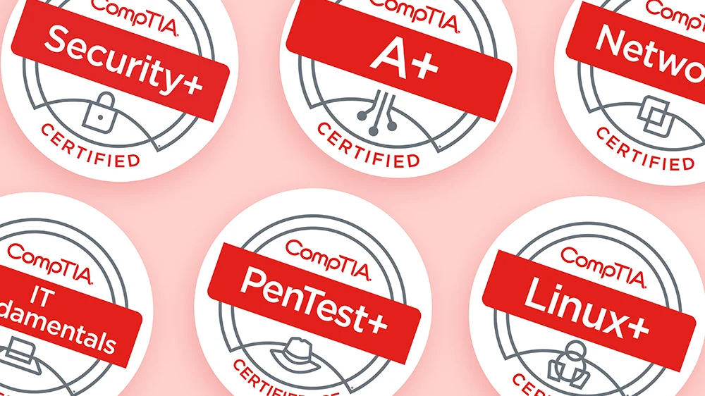 CompTIA certification badges